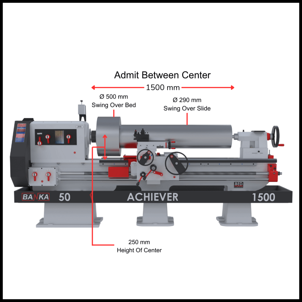 Banka Heavy Duty All Gear Lathe Machine Feet