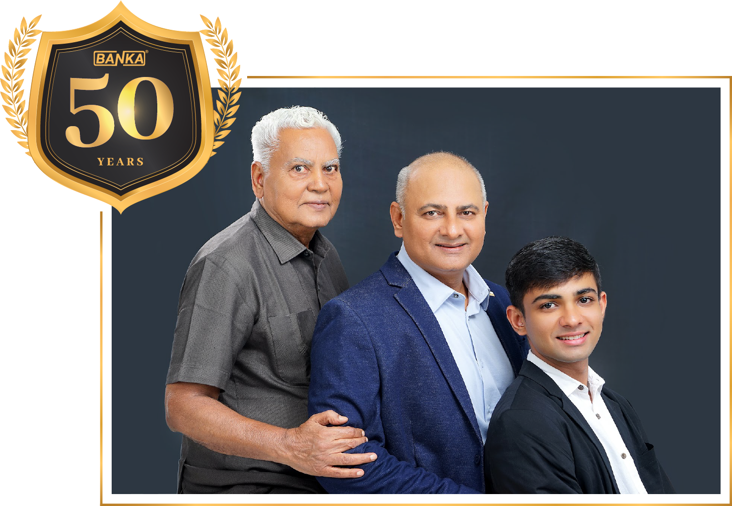 BANKA leadership — three generations, 50 years of engineering excellence