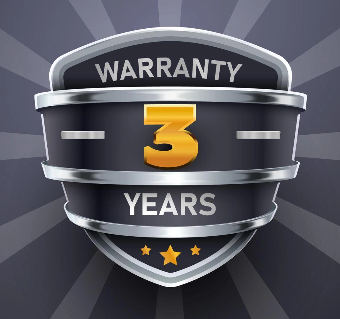 3 Years Warranty