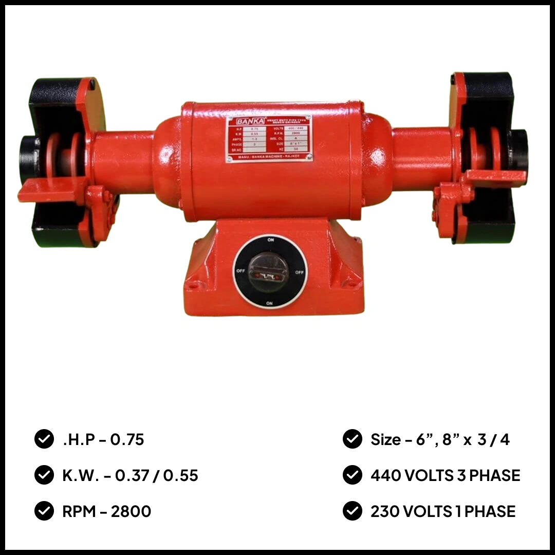 Bench Grinder Pipe Type 0.75 HP (Four Bearing)