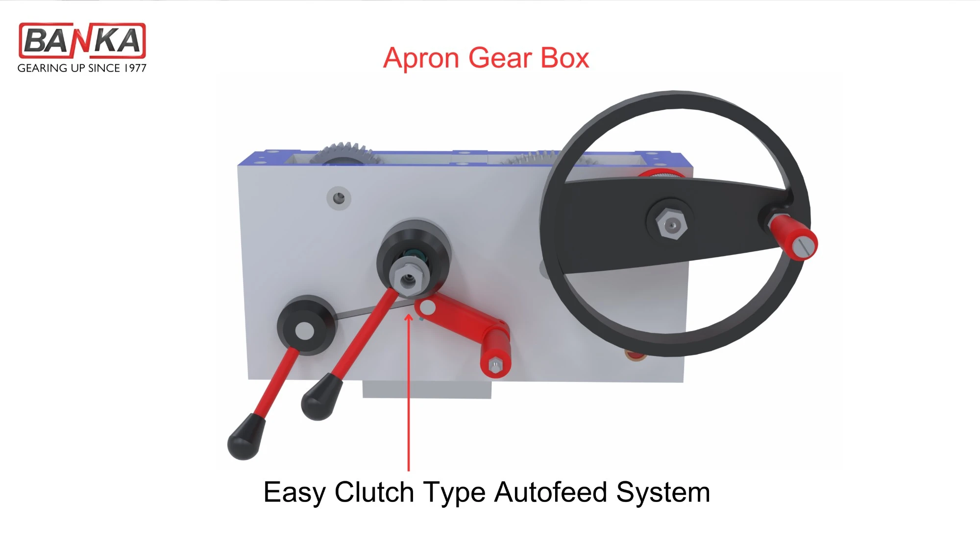 BANKA 60 apron gear box with easy clutch type autofeed system