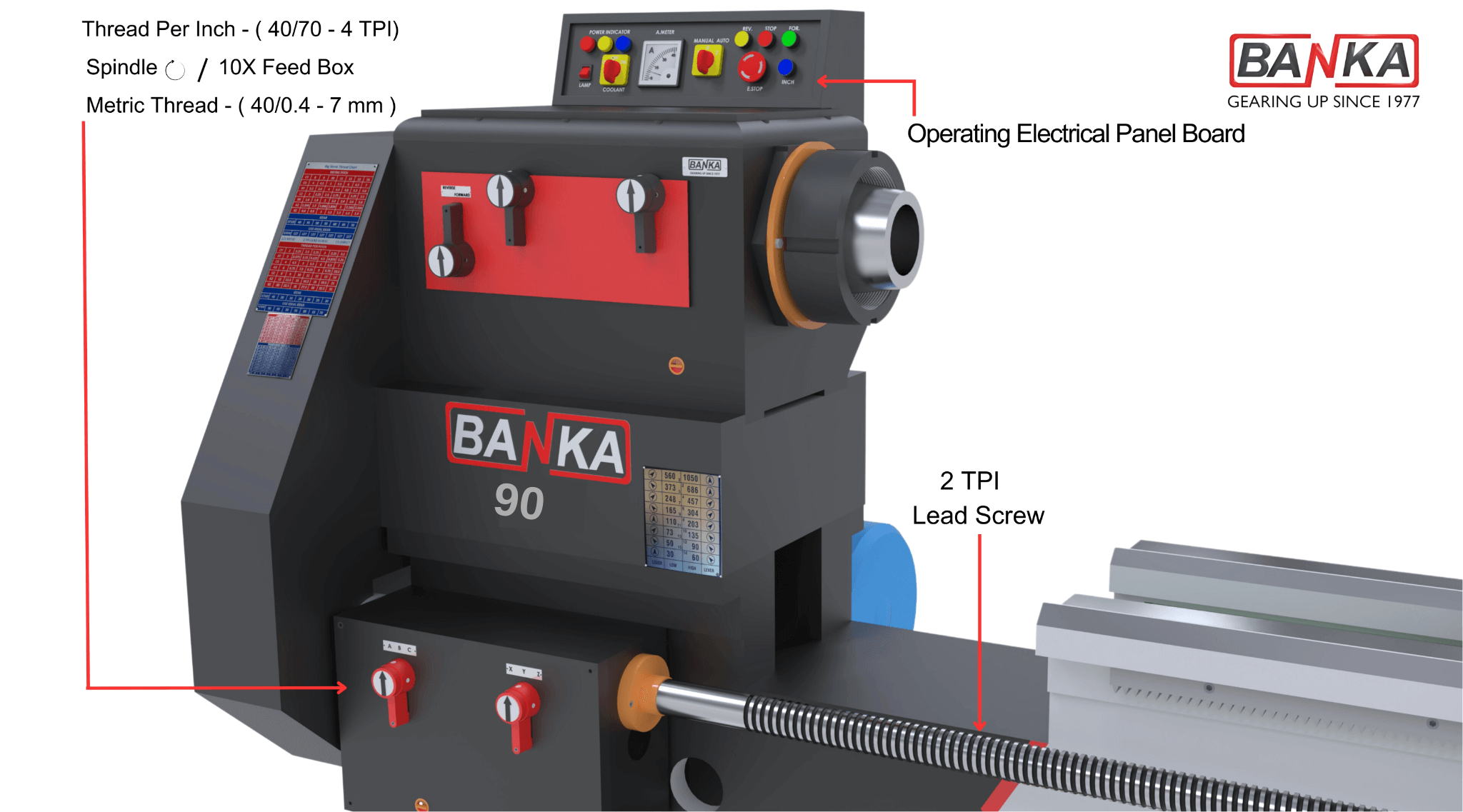 Heavy Duty Lathe Machine – Model 90 BANKA – image 3