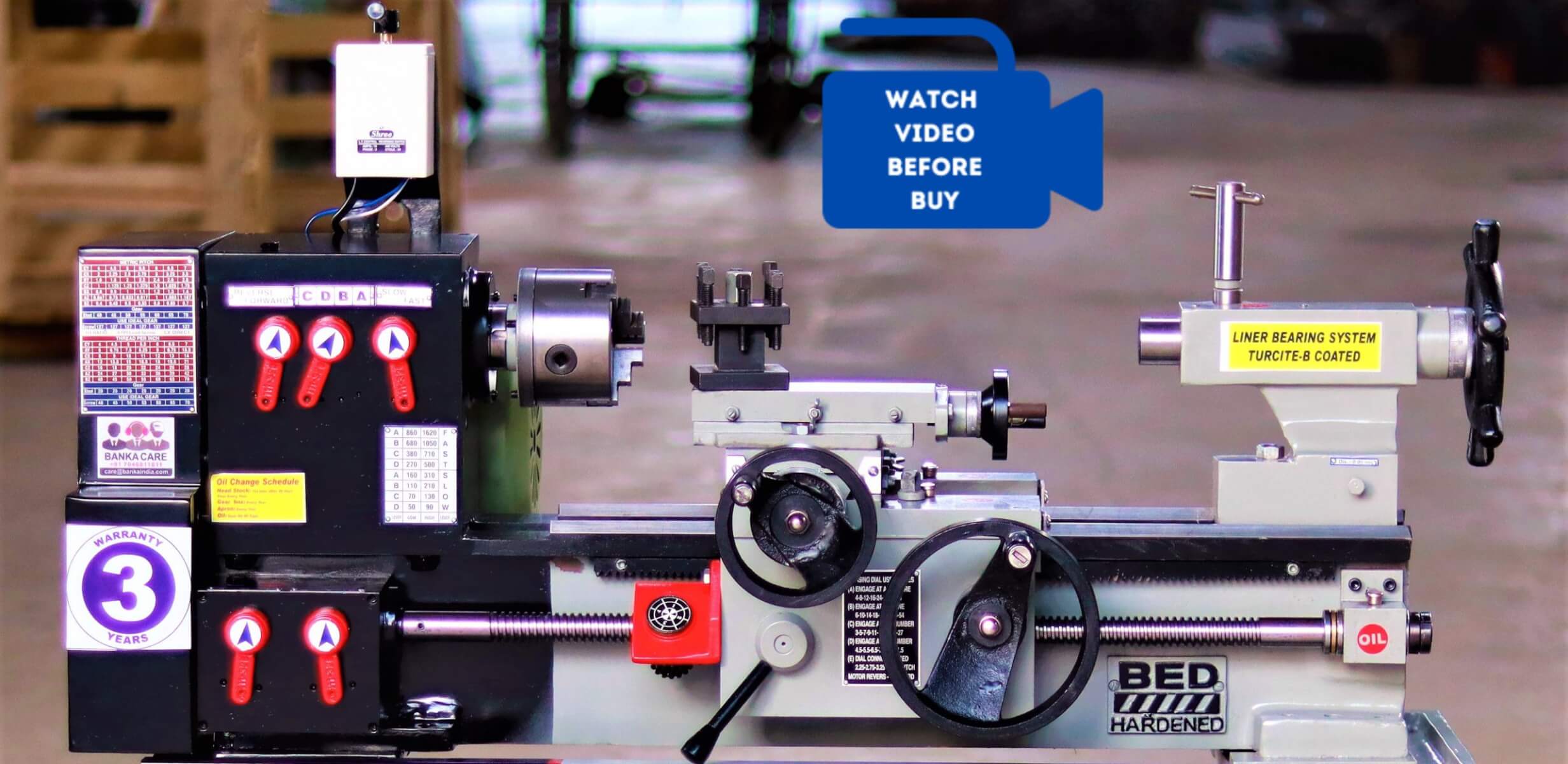Banka 30 – MINI / BENCH / BABY LATHE MACHINE – 3 Feet For Tool Room / Hobby Purpose – Chhoti Lathe – DIY Lathe – image 2