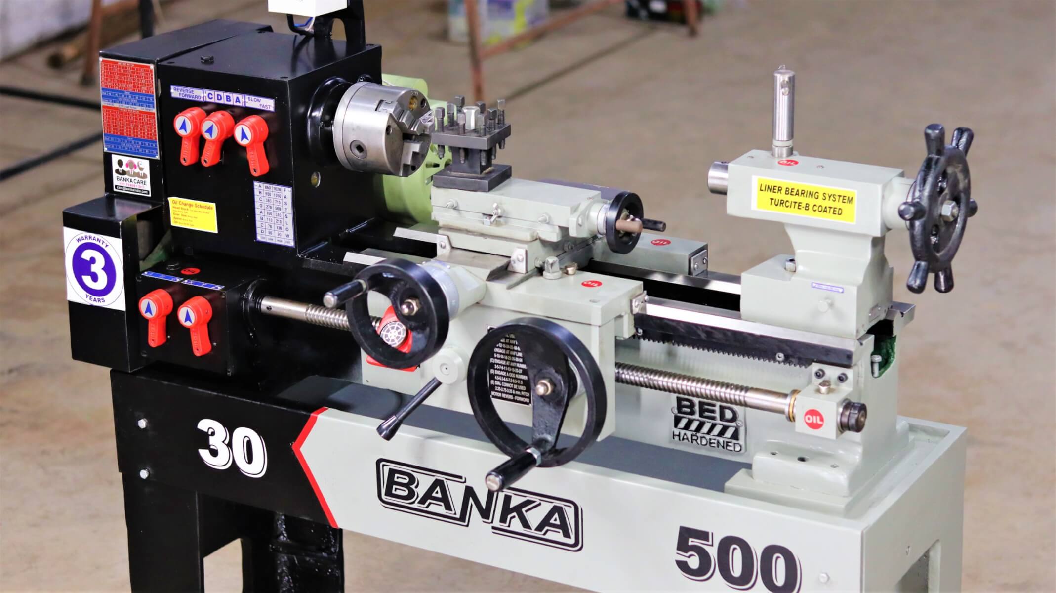Banka 30 – MINI / BENCH / BABY LATHE MACHINE – 3 Feet For Tool Room / Hobby Purpose – Chhoti Lathe – DIY Lathe – image 3