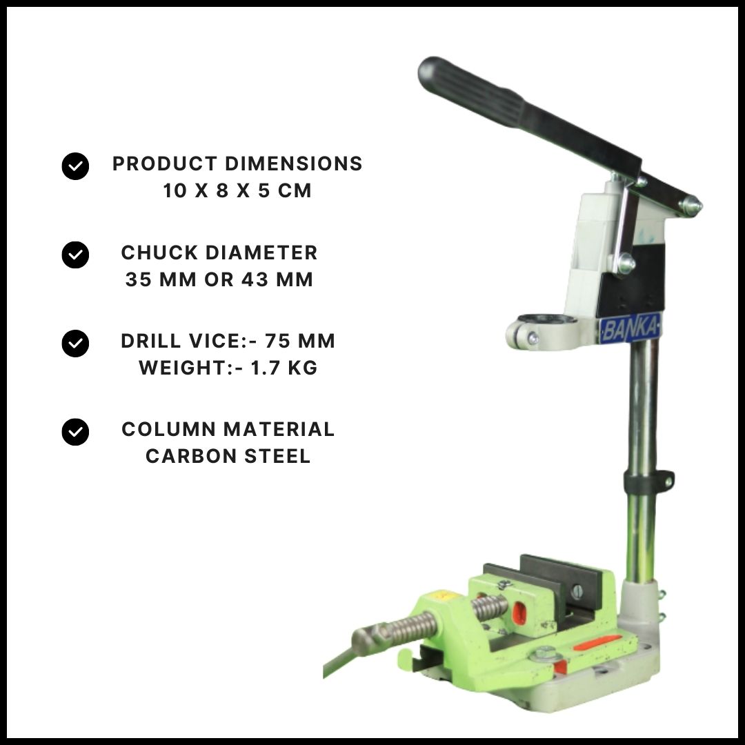 Hand Drill Stand With Drill Vice - Bench Press