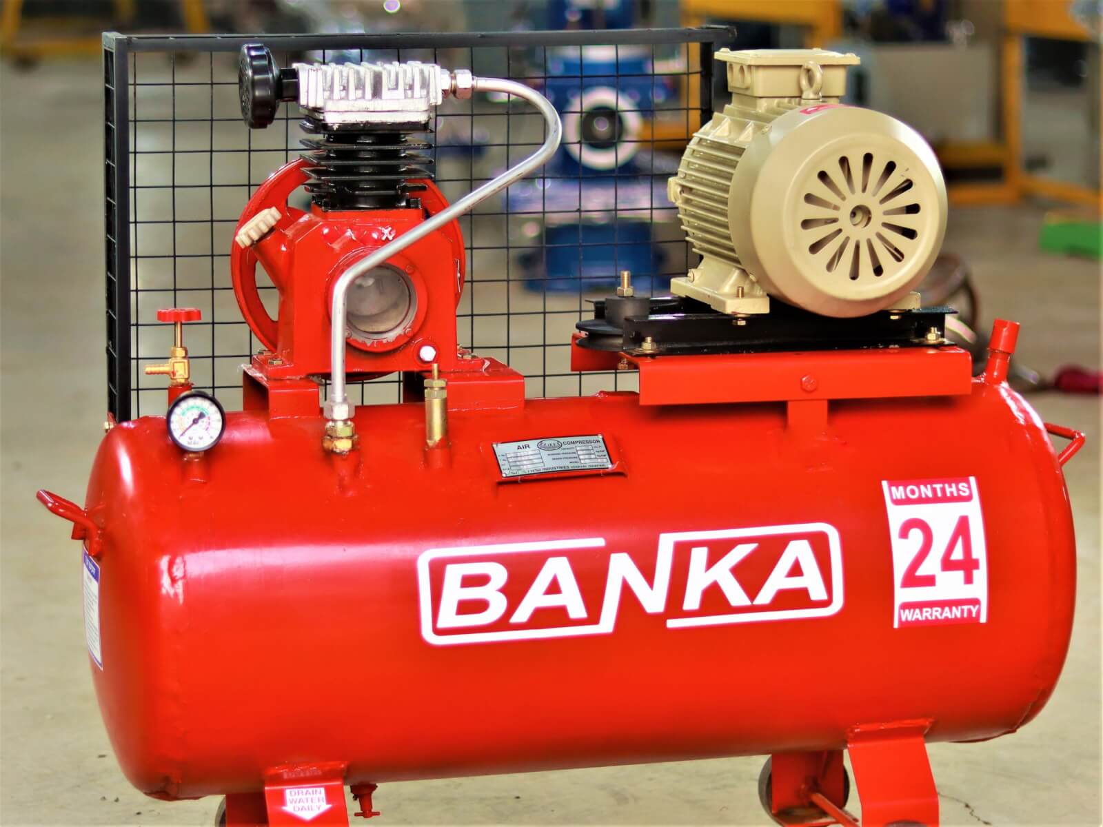 Air Compressor Single Stage - Pressure Machine - Tank Capacity 20 To 50 Litter - Including Pressure Gauge And Valve Automatic Switch – image 2
