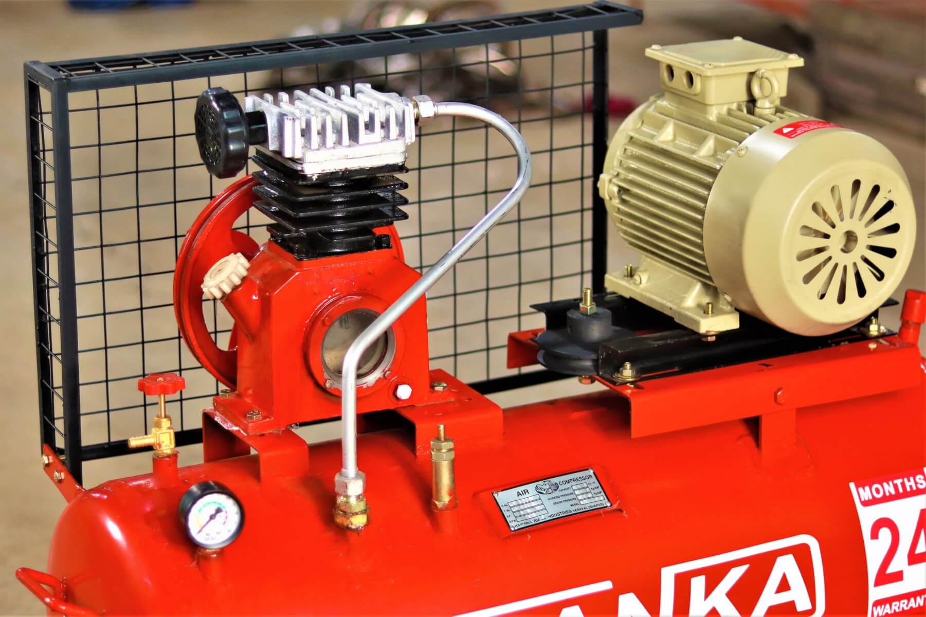 Air Compressor Single Stage - Pressure Machine - Tank Capacity 20 To 50 Litter - Including Pressure Gauge And Valve Automatic Switch – image 4