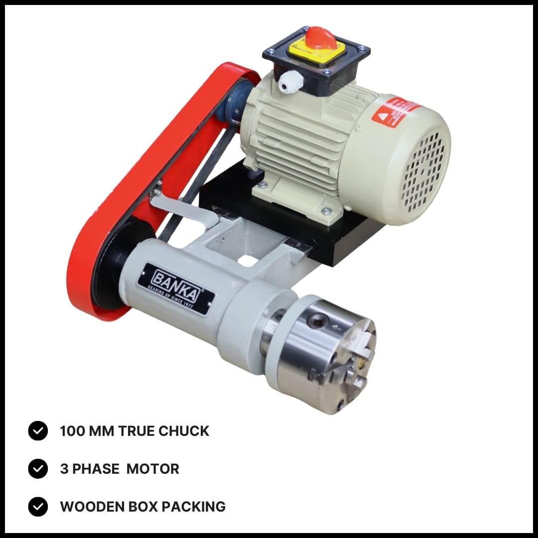 A.KEY WAY ATT WITH MOTOR & CHUCK 110 MM