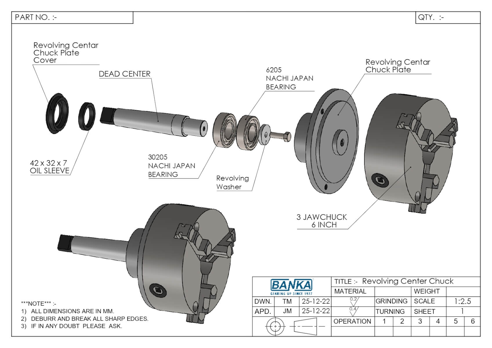 A.TAILSTOCK CHUCK REVOLVING 110 MM – image 4