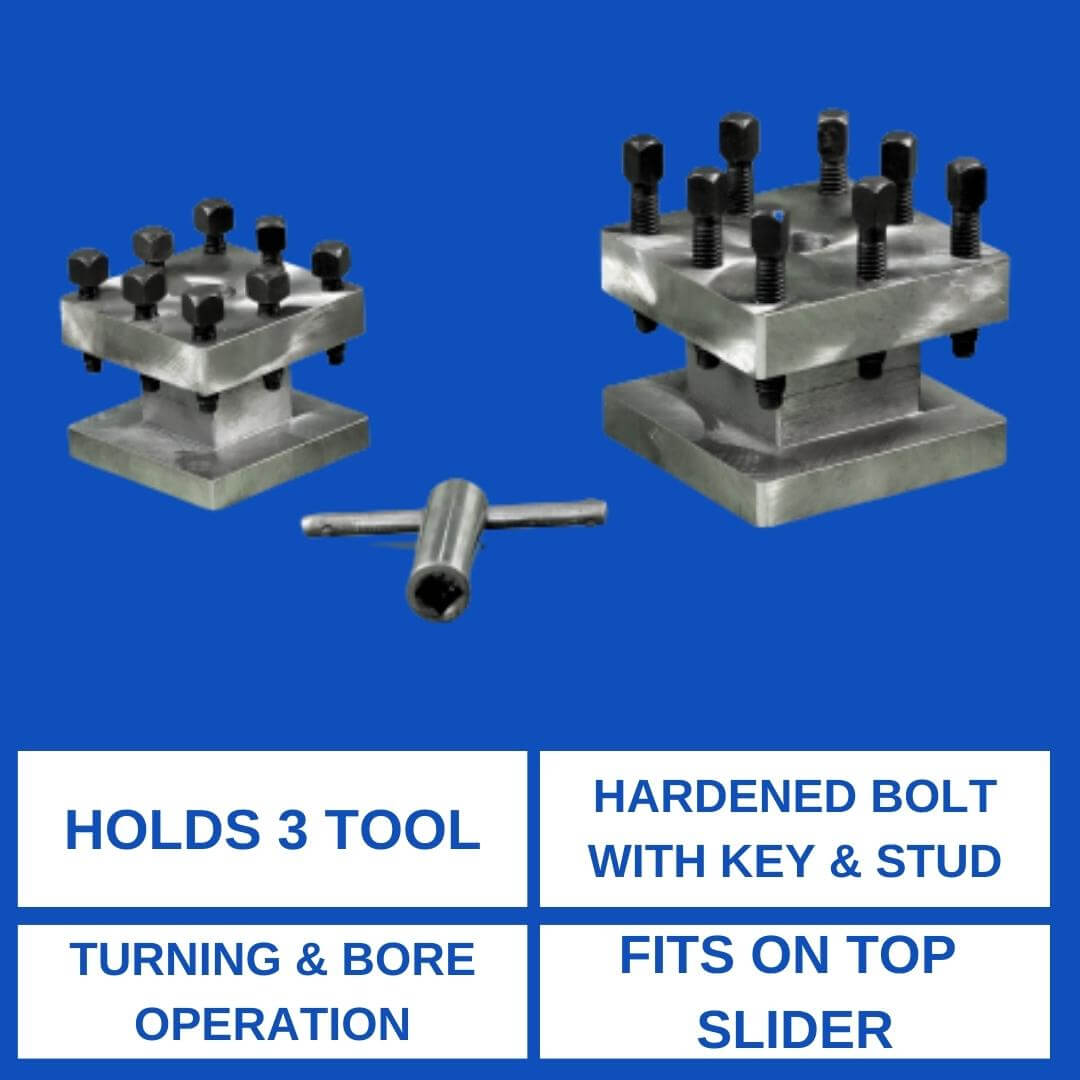 Details about   SQUARE LATHE TOOLPOST 3-1/2" IMPORT 
