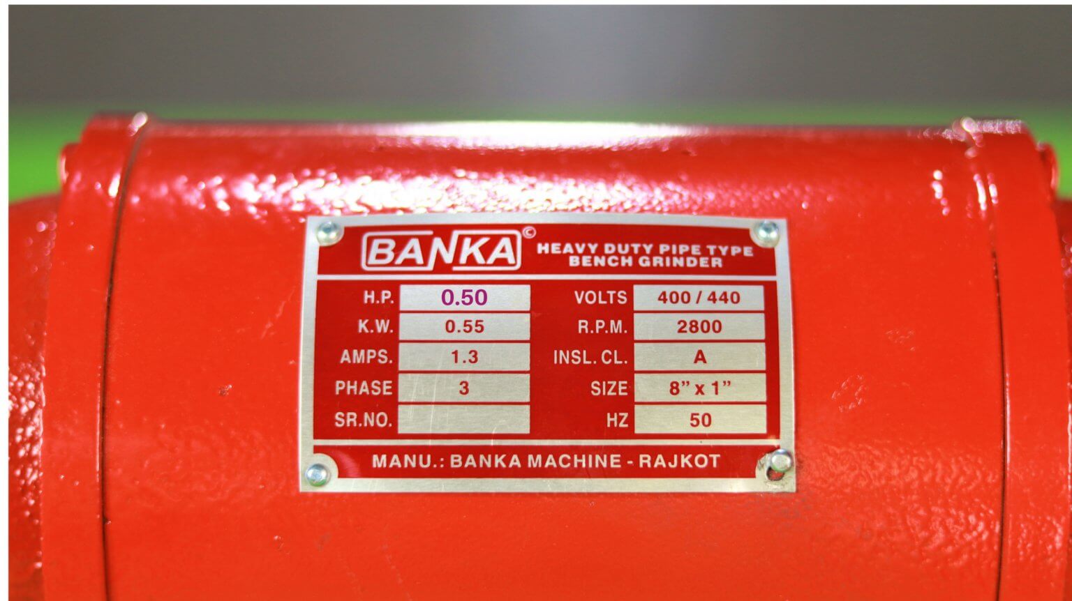 Bench Grinder Pipe Type Hp Two Bearings Banka Machine