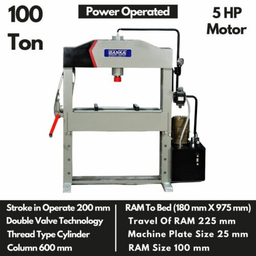 Hydraulic Press Machine - Cylinder Machine - Pillar Type - Stand Press -  Hand Press Manual - Punching - 5 Ton Capacity - Banka Machine