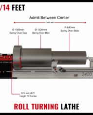 Heavy Duty Lathe Machine for Large Shaft Machining, Big Bore & Roll Turning – Model 120 BANKA